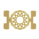 Cymbal ™ DQ metal Connector Detis for Tila beads - Gold